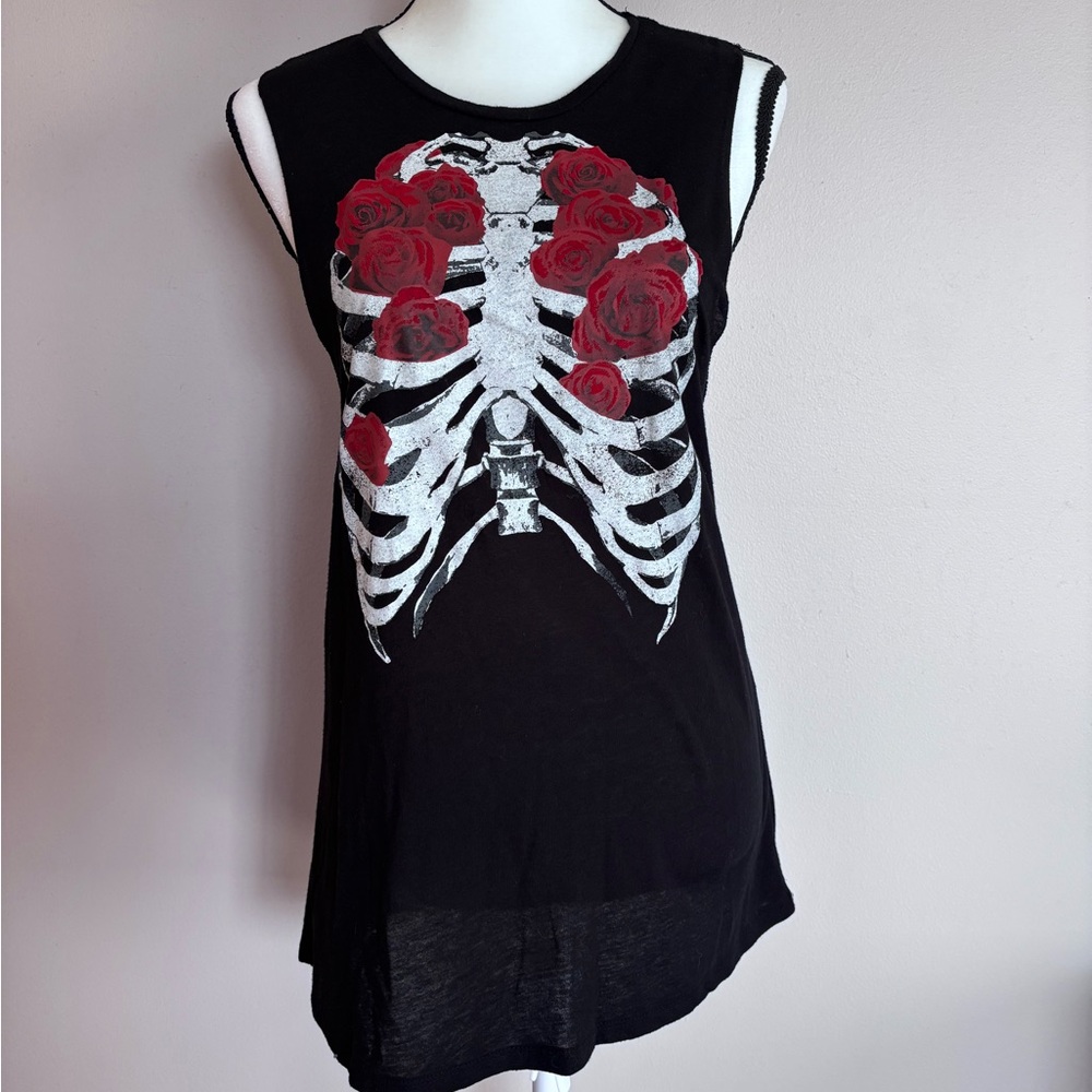 Skeleton cutout tank top